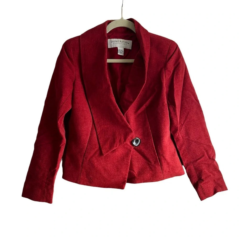 DONCASTER CLASSIC RED SINGLE BUTTON PEACOAT